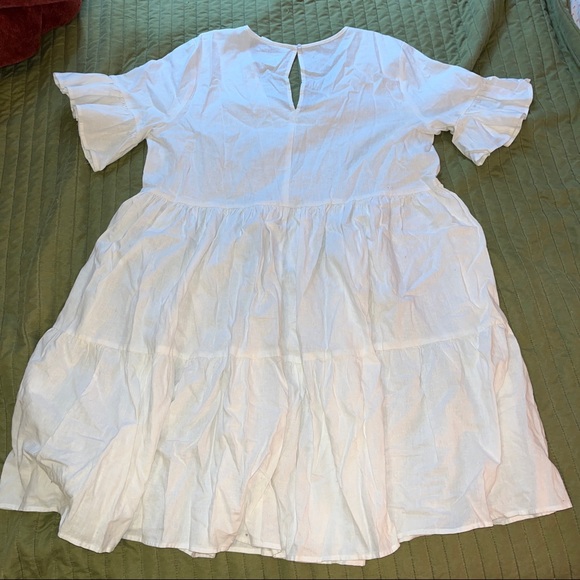 tiered linen smock dress - Picture 4 of 5